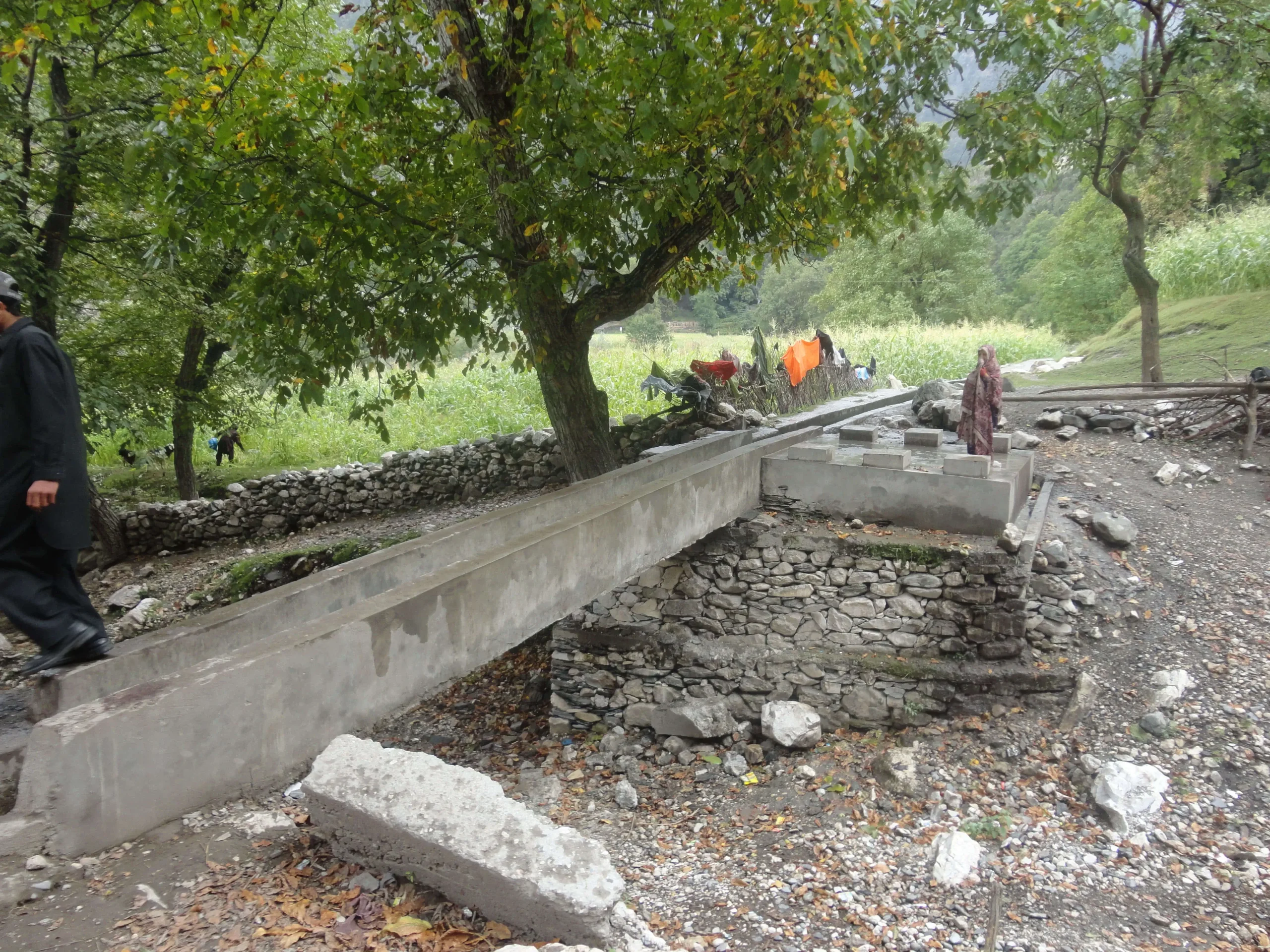 washing pad with grass kuru irrigation channel CleanGreen Solutions